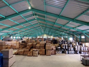 Inside of the warehouse